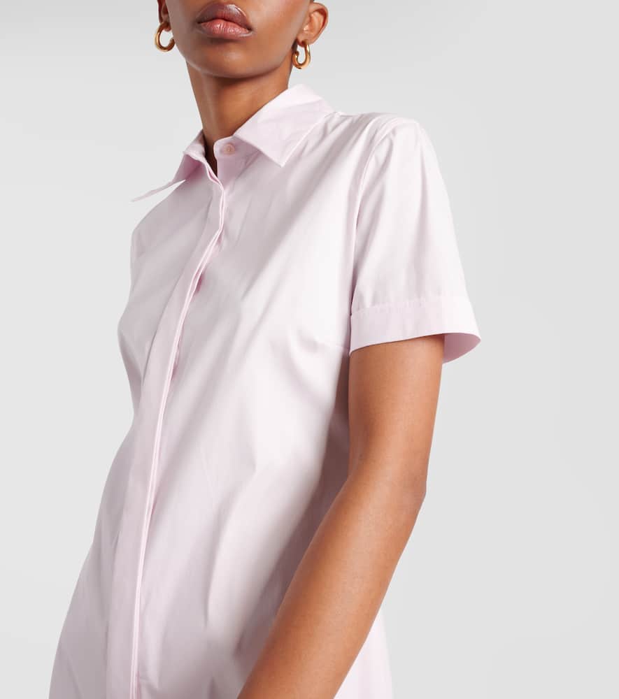 Cotton-blend shirt dress