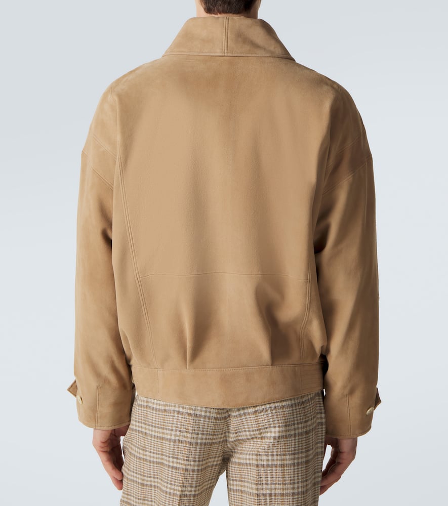 Suede blouson jacket