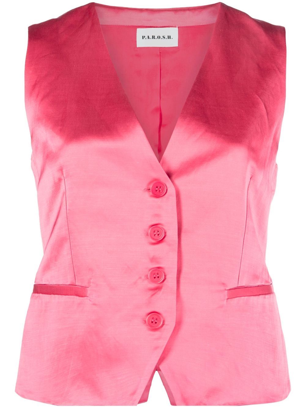 Adjustable-fit satin waistcoat - Pink