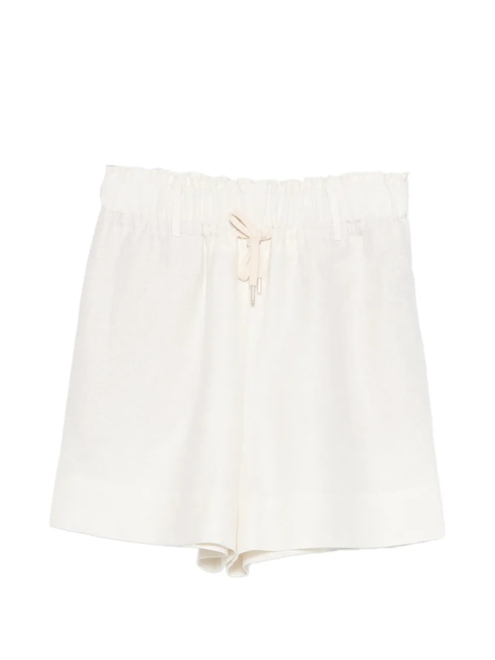 Linen Drawstring Shorts — Ivory