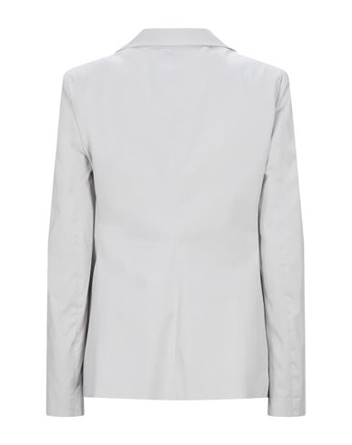 Woman Blazer Light grey Size 8 Cotton, Elastane