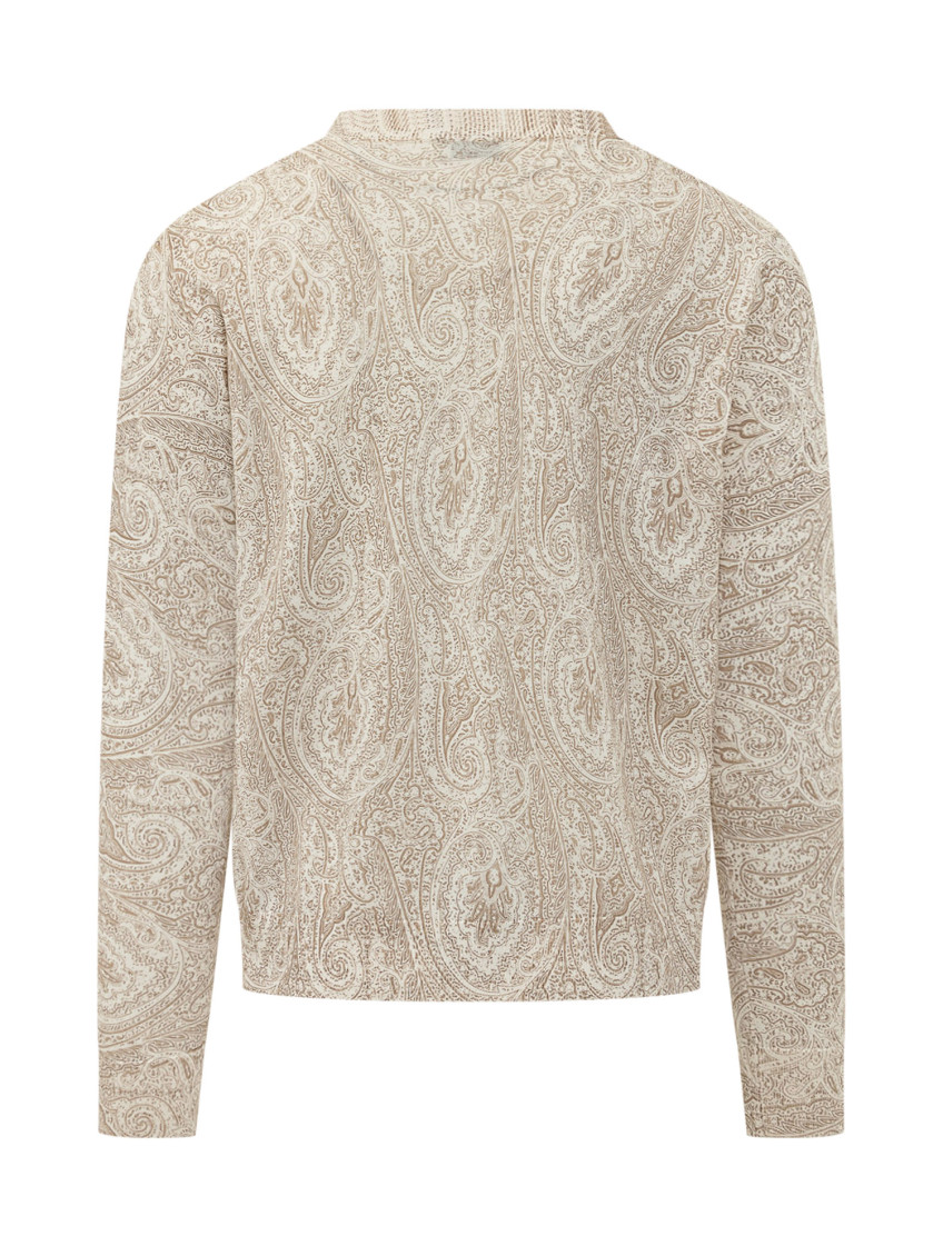 Beige Paisley Sweaters