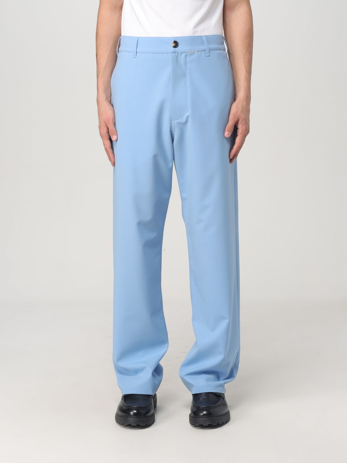 Mending-logo straight-leg trousers - Black