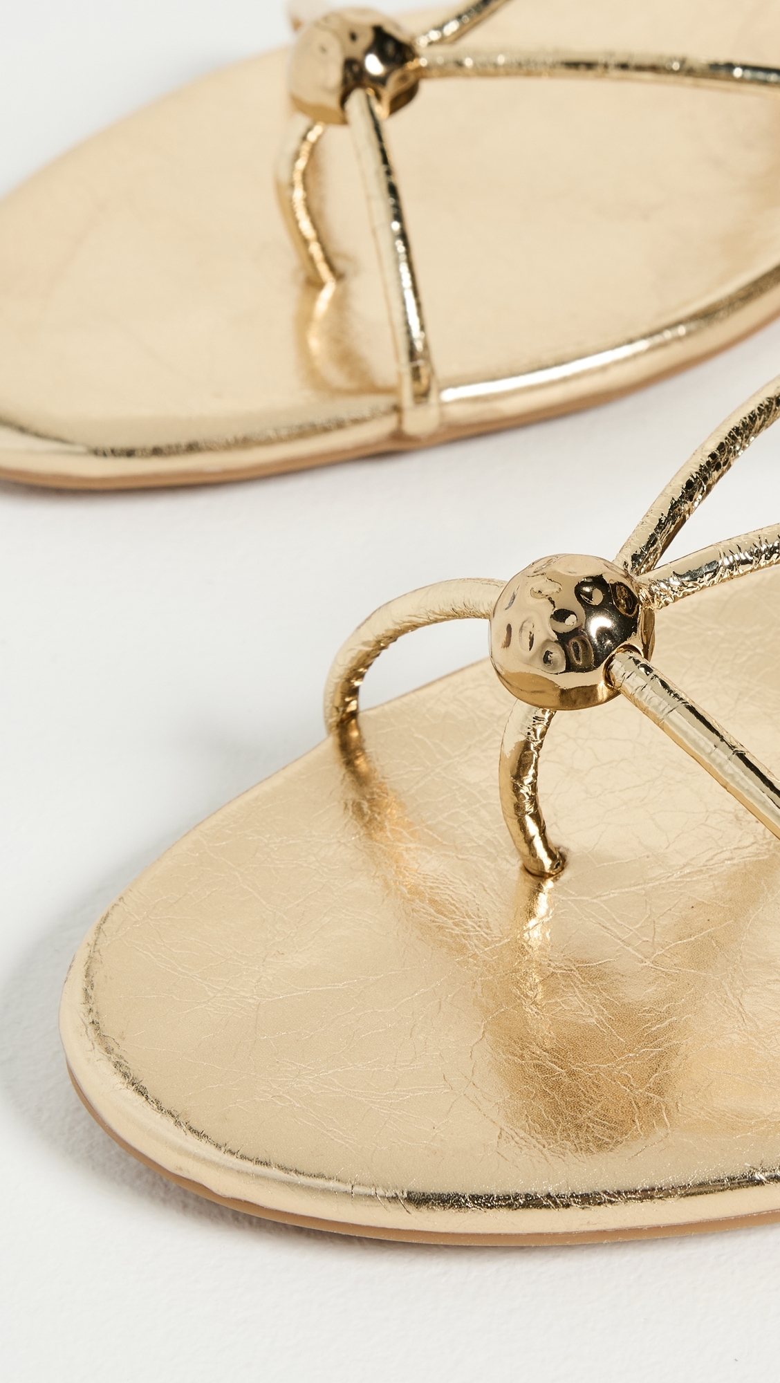 Dolce Vita Kenley Sandals Gold Distressed Leather