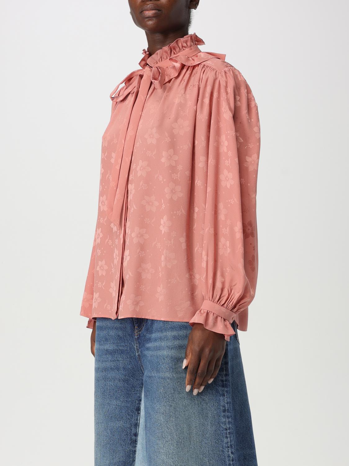 Floral-jacquard shirt - Pink
