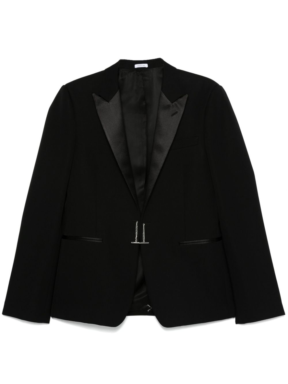 Chain-embellished blazer - Black