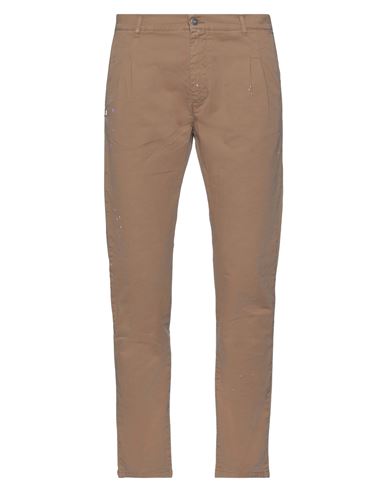 Man Pants Camel Size 29 Cotton, Elastane