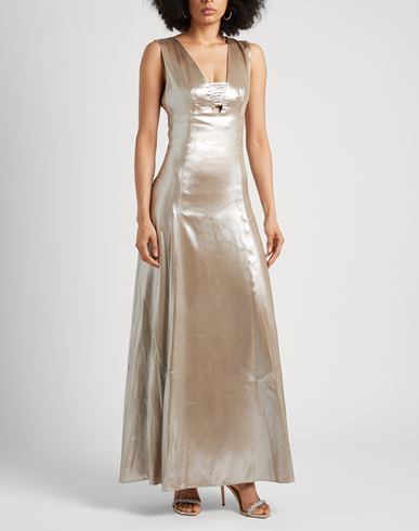 Woman Maxi dress Beige Size 10 Viscose