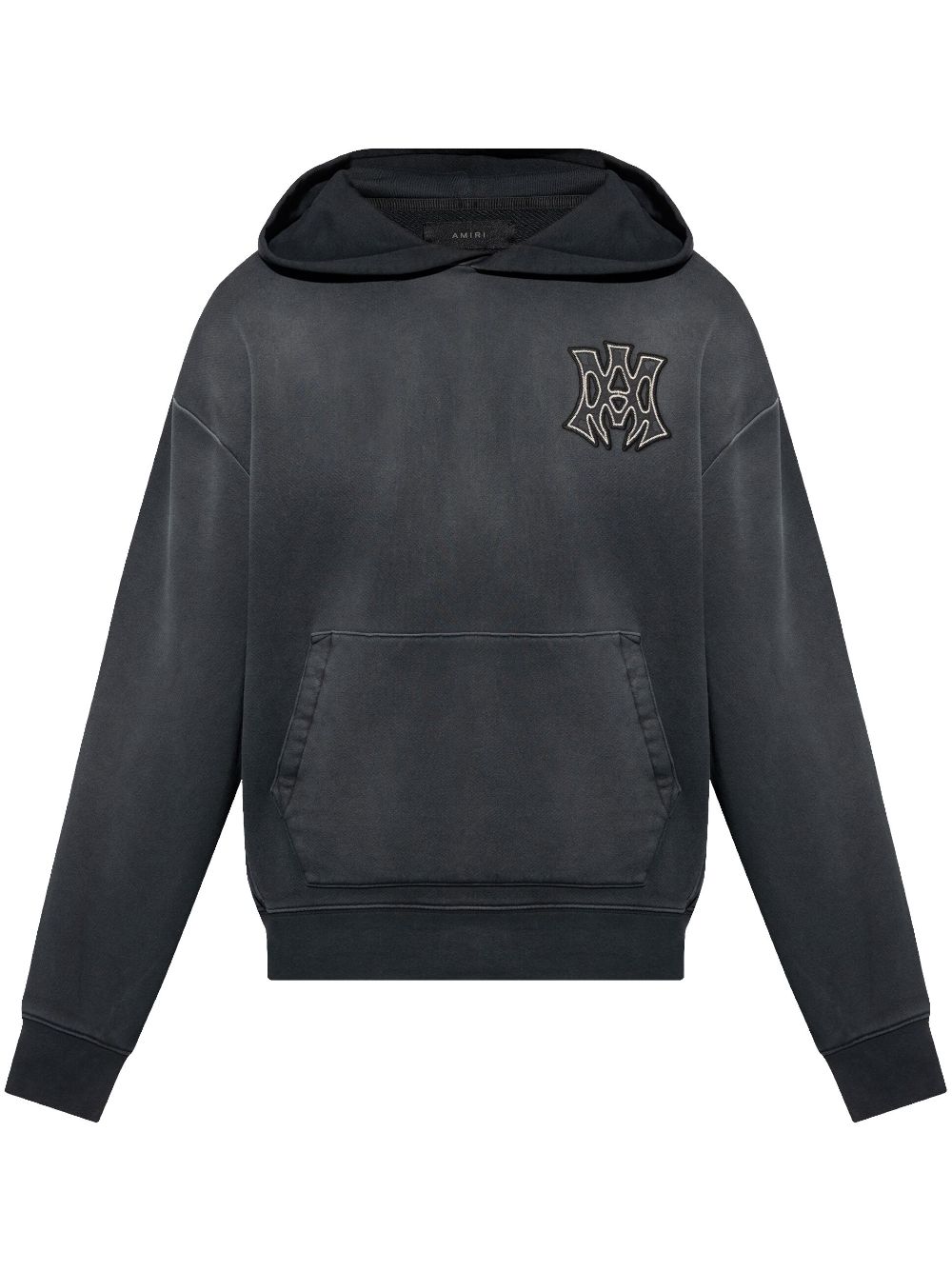 Logo-embroidered hoodie - Black