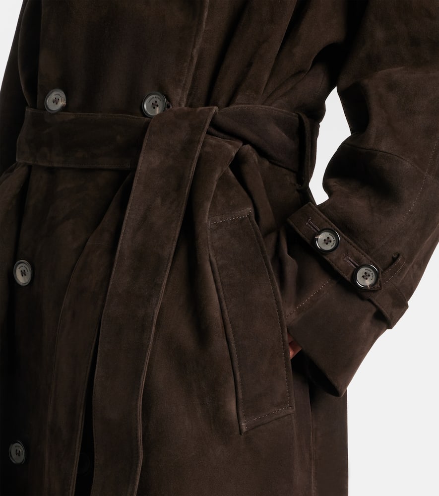 Magda Butrym Double-breasted suede trench coat
