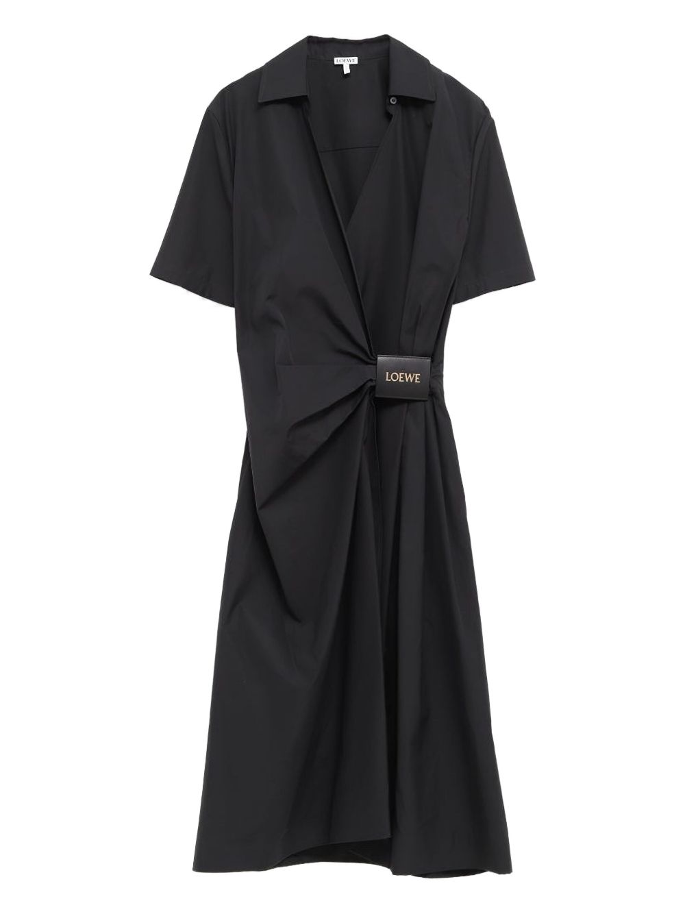 LOEWE draped midi dress - Black