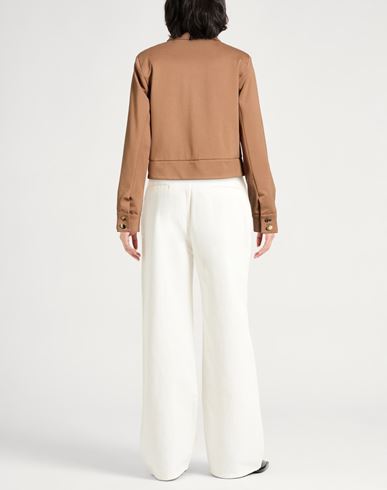 Woman Jacket Camel Size 4 Viscose, Polyamide, Elastane