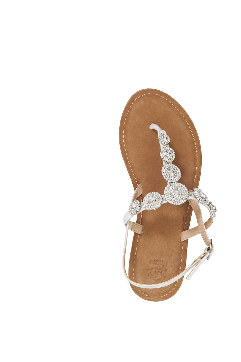 Dune London 'liana' Leather Sandals In White