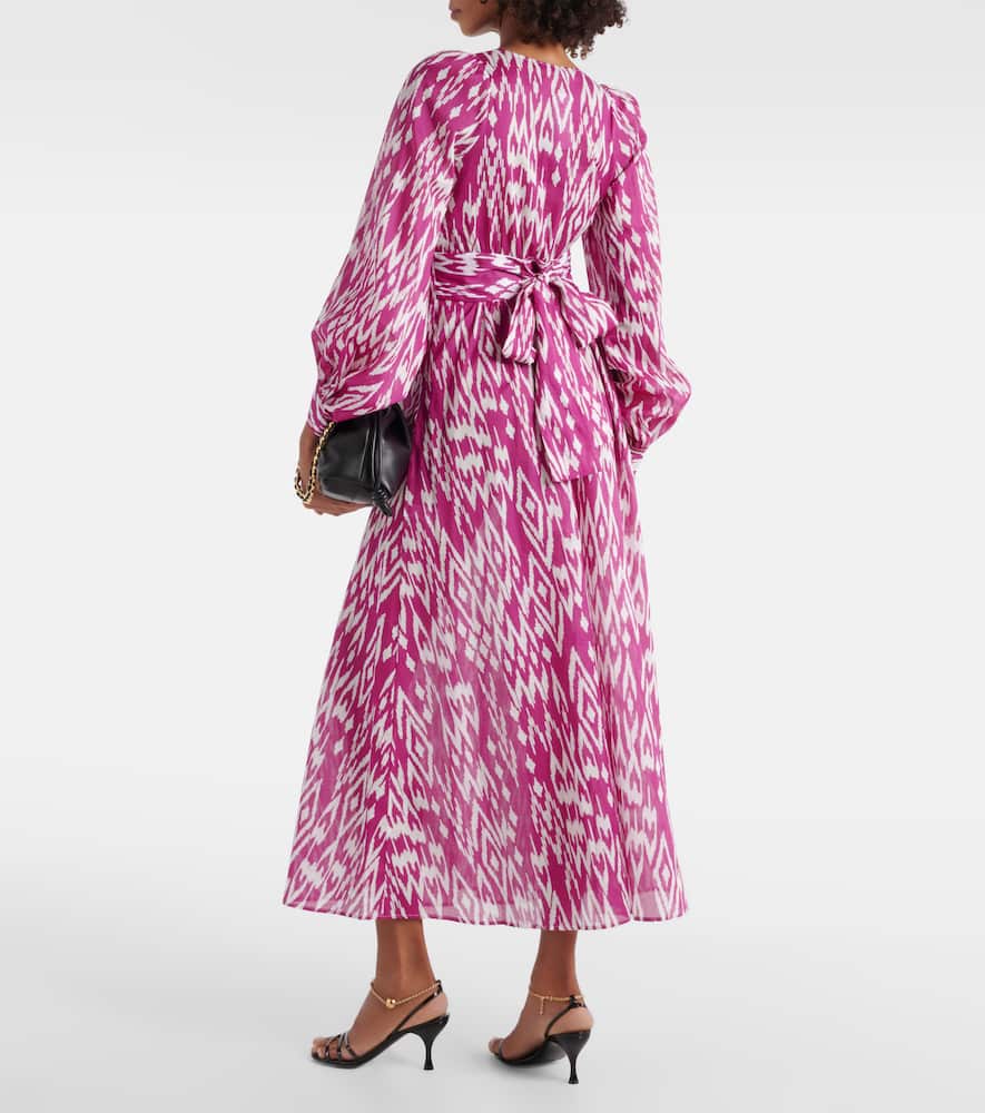 Tornado balloon-sleeve maxi dress
