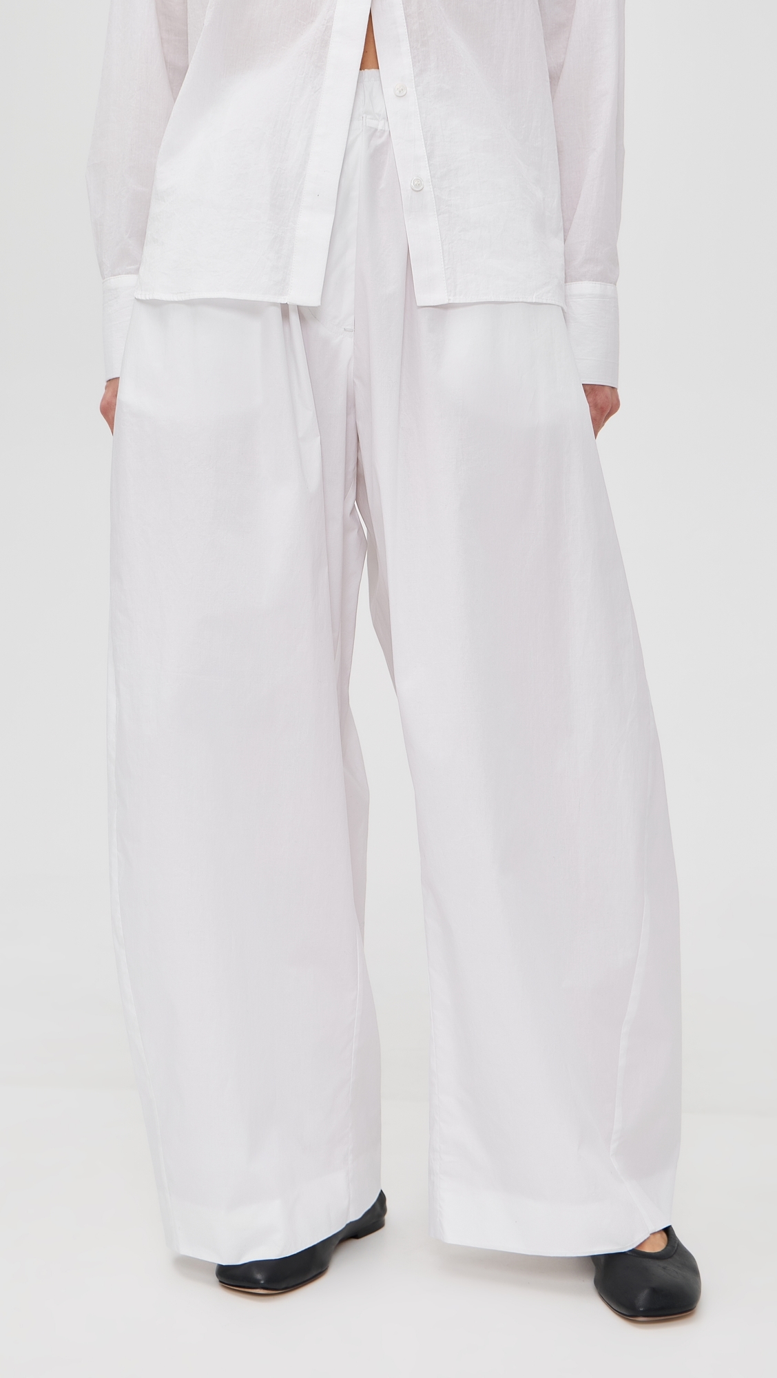 Dora Petite Popeline Trousers White