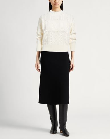 Woman Turtleneck Cream Size L Wool, Cashmere
