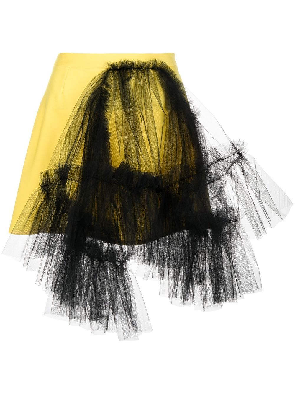 Tulle panel mini skirt - Yellow