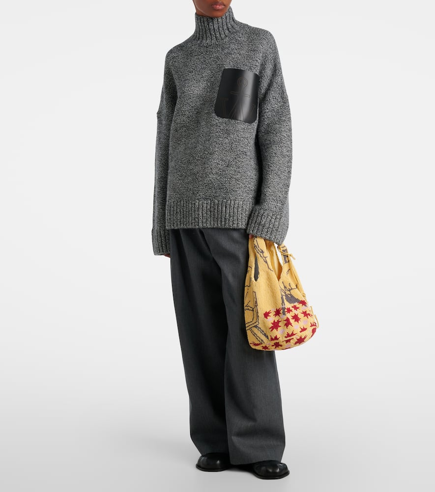 Wool and alpaca-blend turtleneck sweater