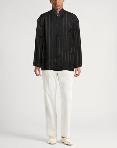 Man Shirt Black Size 38 Viscose