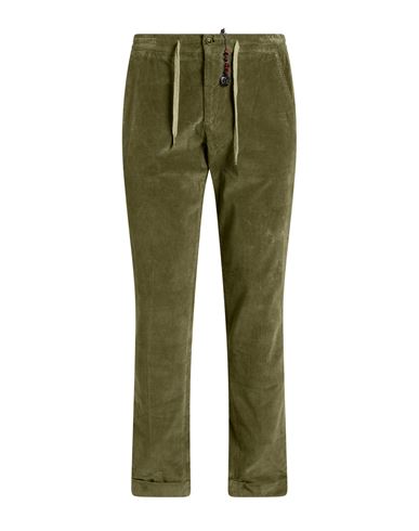 Man Pants Green Size 38 Cotton, Elastane