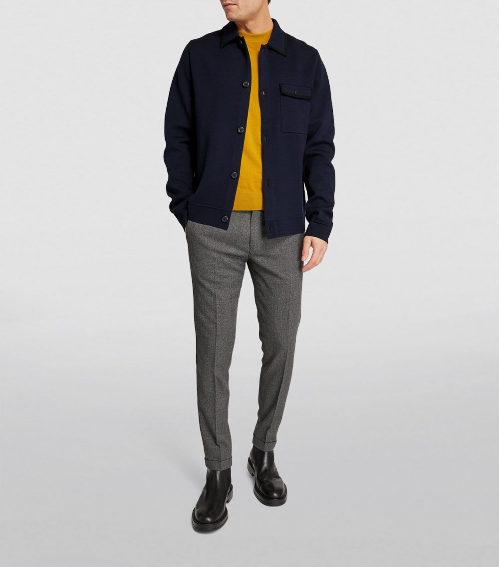 Merino-Cotton Tipped Overshirt