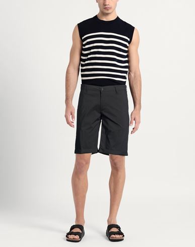 Man Shorts & Bermuda Shorts Black Size 30 Cotton, Nylon, Elastane