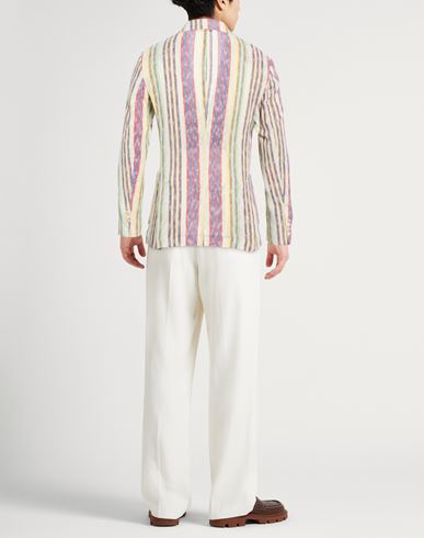 Man Blazer Ivory Size 38 Cotton, Polyester