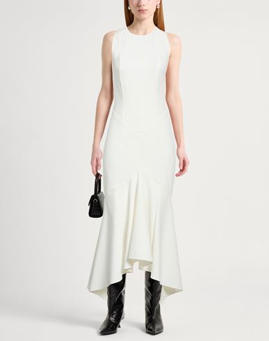 Woman Midi dress White Size 2 Polyester, Elastane