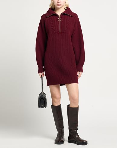Woman Mini dress Burgundy Size 4 Wool