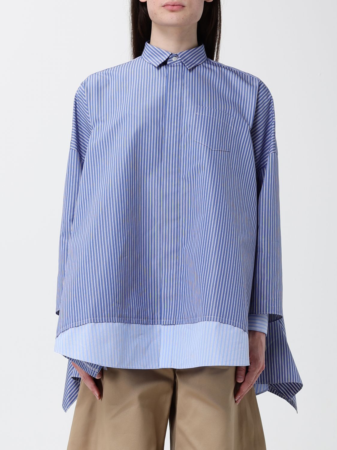 Shirt Woman color Gnawed Blue