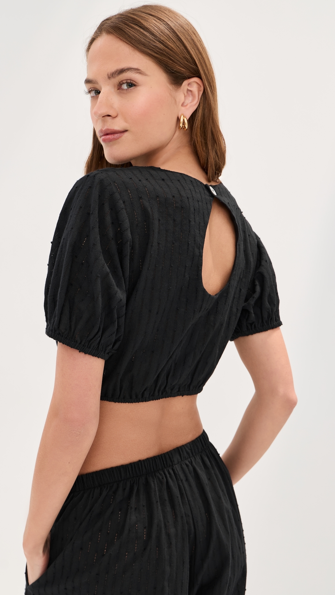 Lillian Eyelet Blouse Black