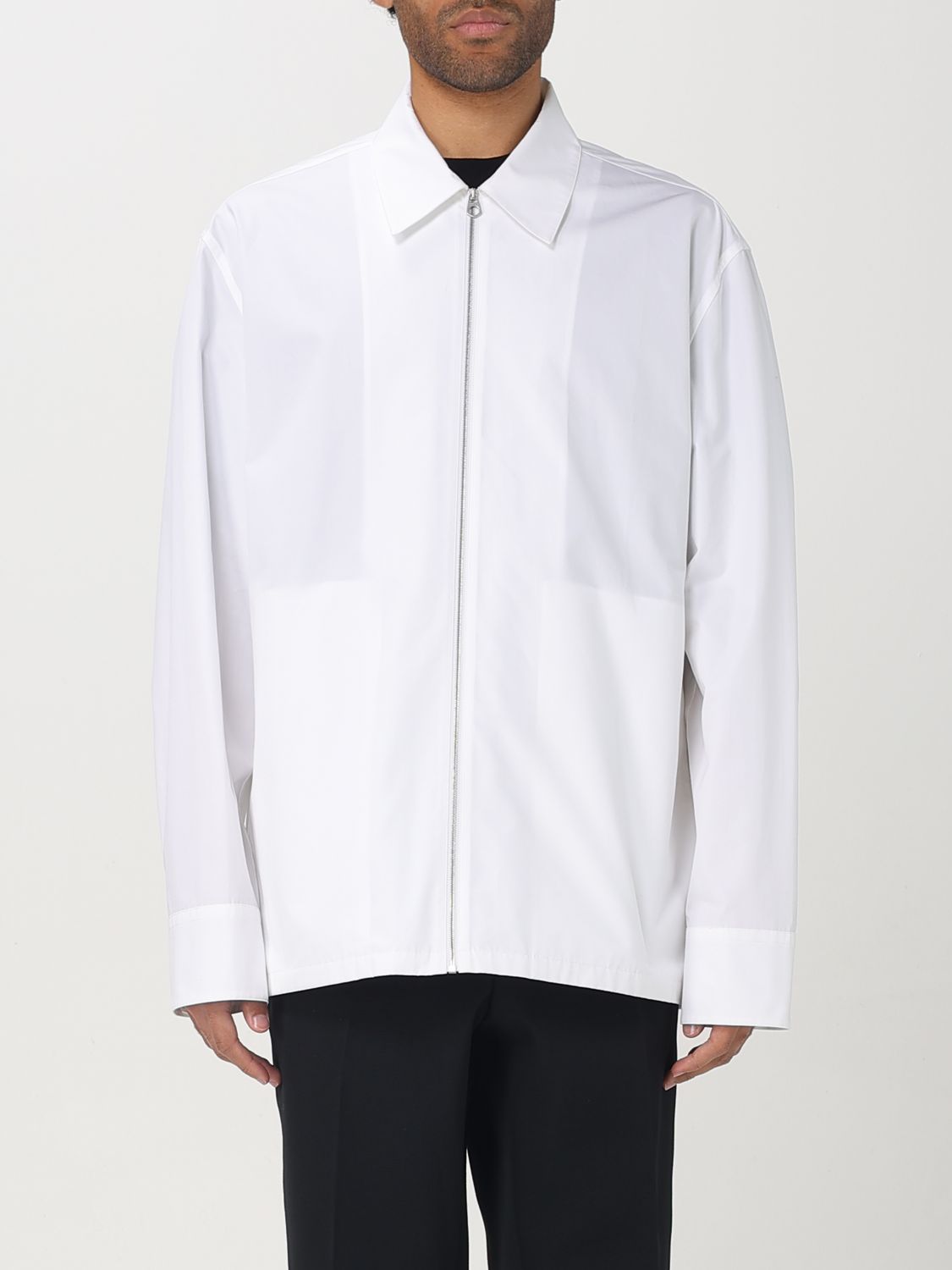 Zip-up shirt - White