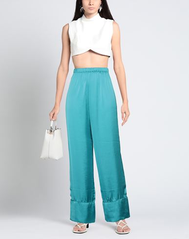 Woman Pants Turquoise Size S/M Polyester