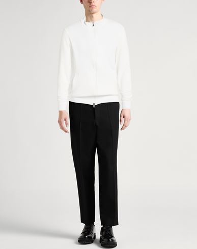 Man Sweatshirt White Size 40 Cotton, Polyamide