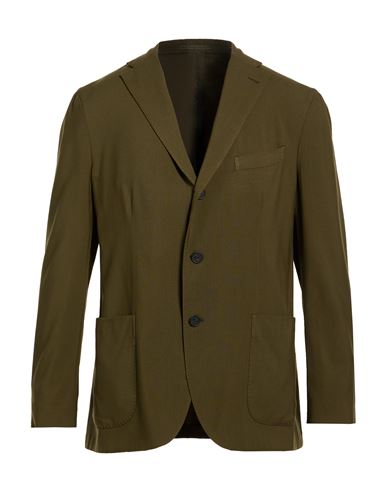 Man Blazer Military green Size 50 Virgin Wool