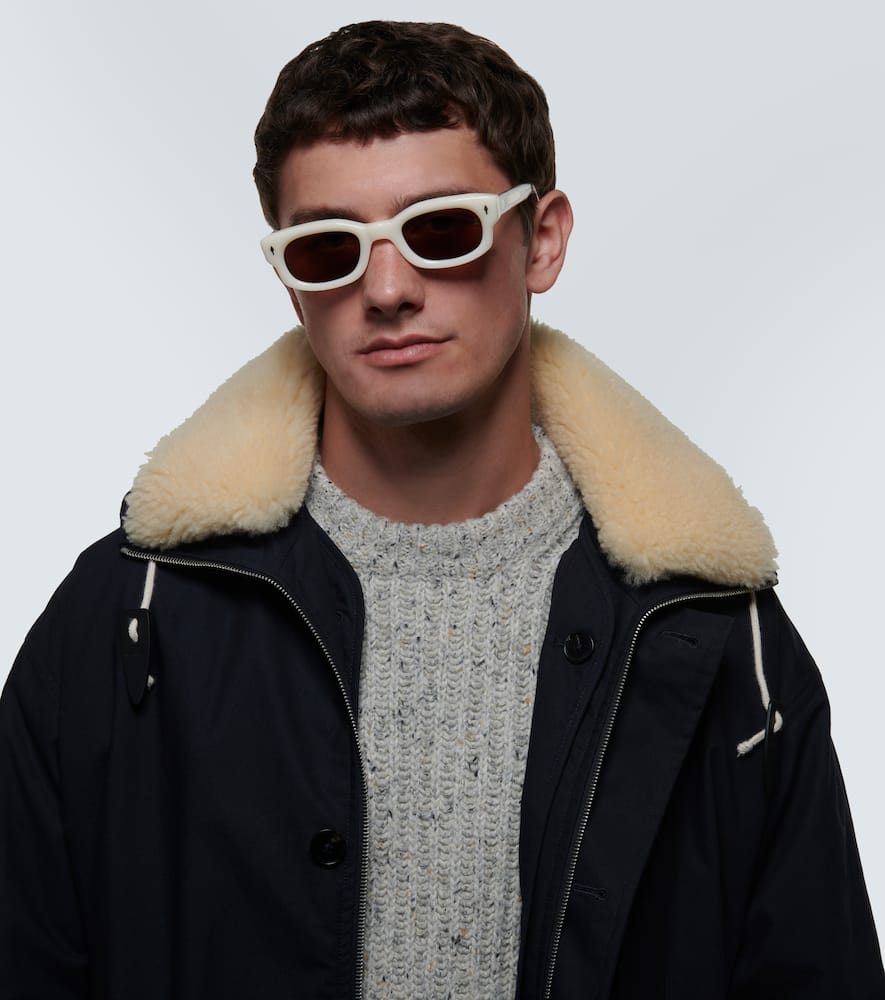 Jacques Marie Mage Whiskeyclone rectangular sunglasses