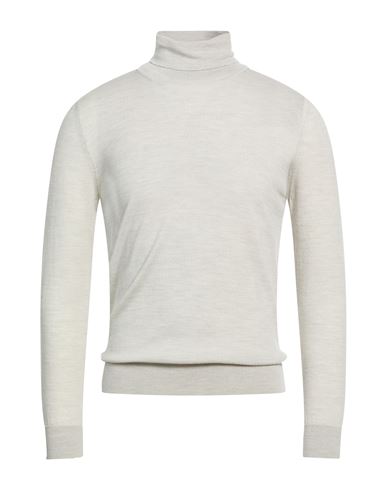 Man Turtleneck Sand Size 46 Merino Wool
