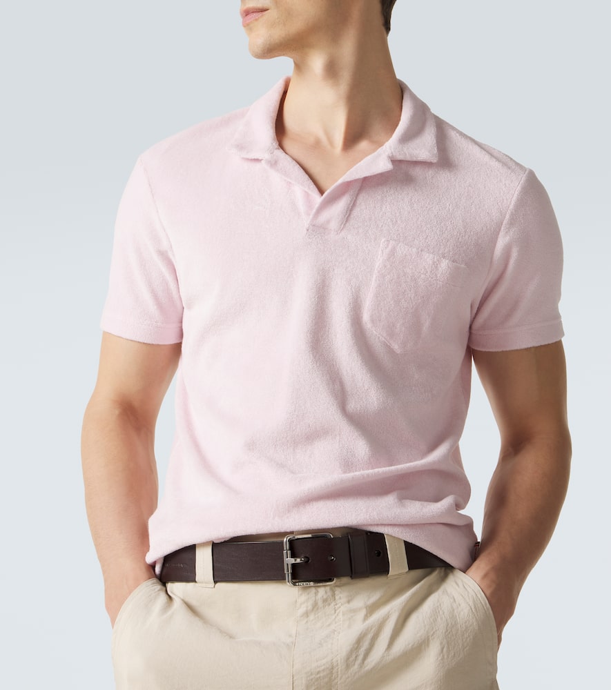 Cotton terry polo shirt