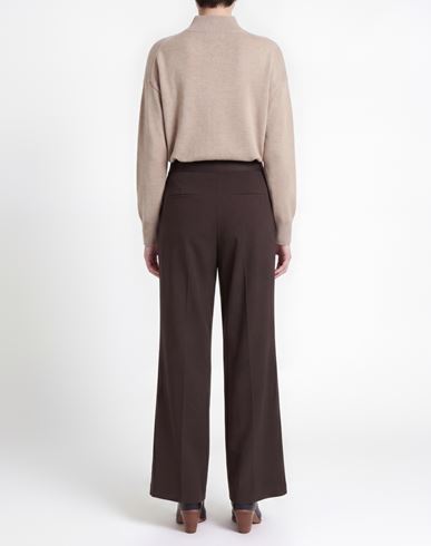 Woman Pants Dark brown Size 16 Polyester, Polyurethane