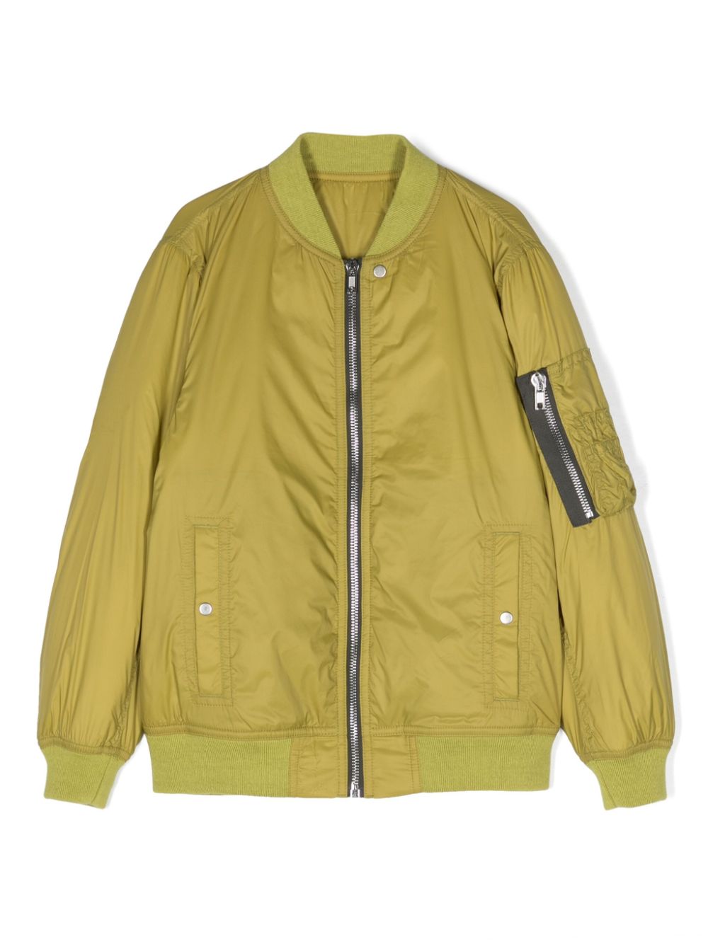 Rick Owens Kids 키즈 baseball-collar cotton bomber jacket - Black BG02C6771NP