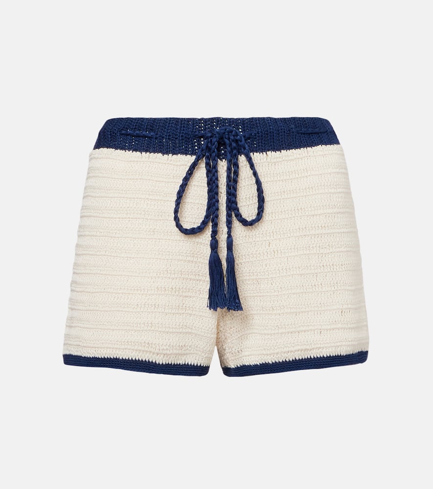 Seaside crochet cotton shorts