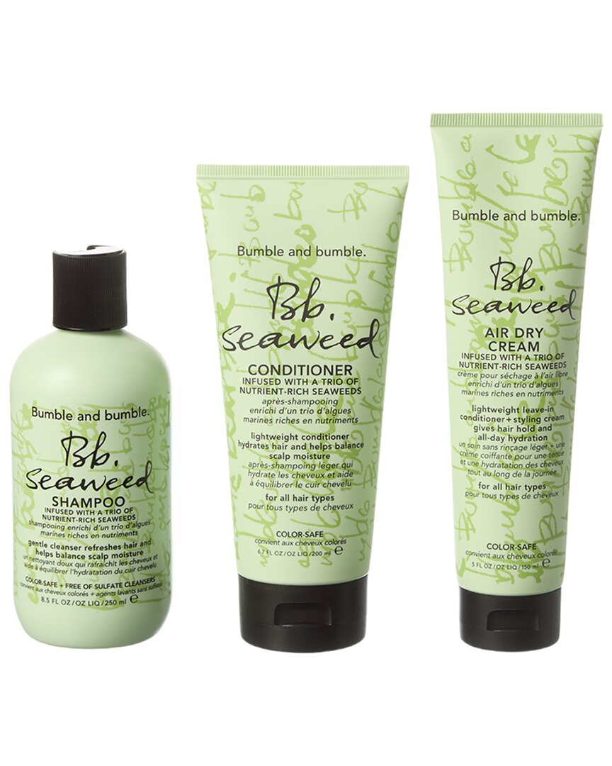 3Pc Seaweed Shampoo & Conditioner & Air Dry Cream