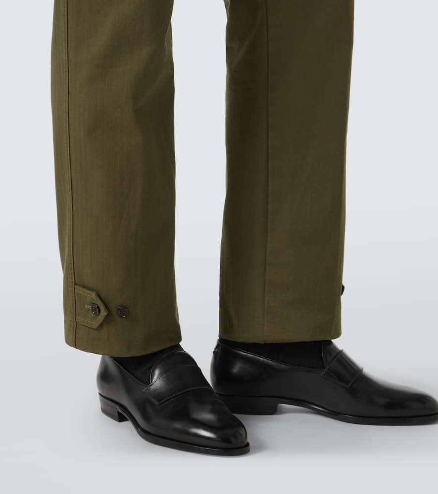 Cotton straight pants