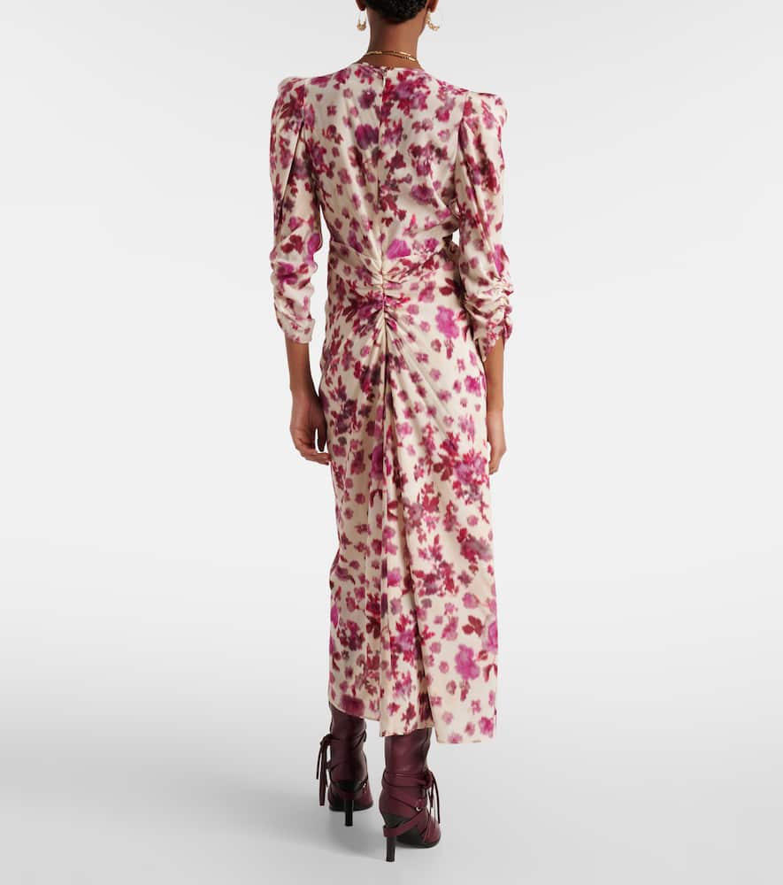 Albini floral silk-blend midi dress