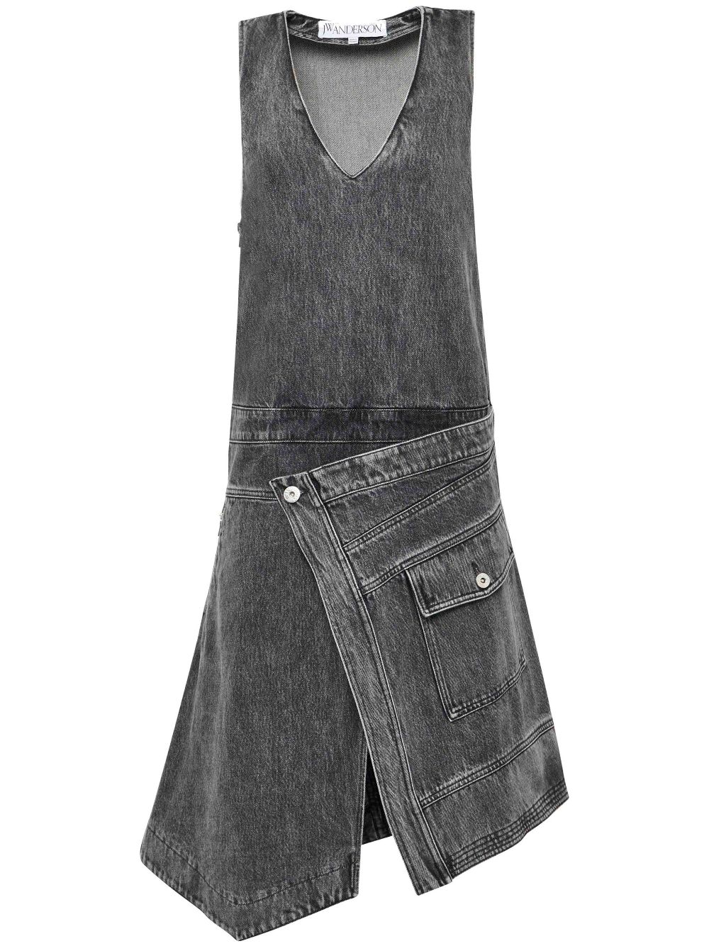 Wrap sleeveless dress - Grey