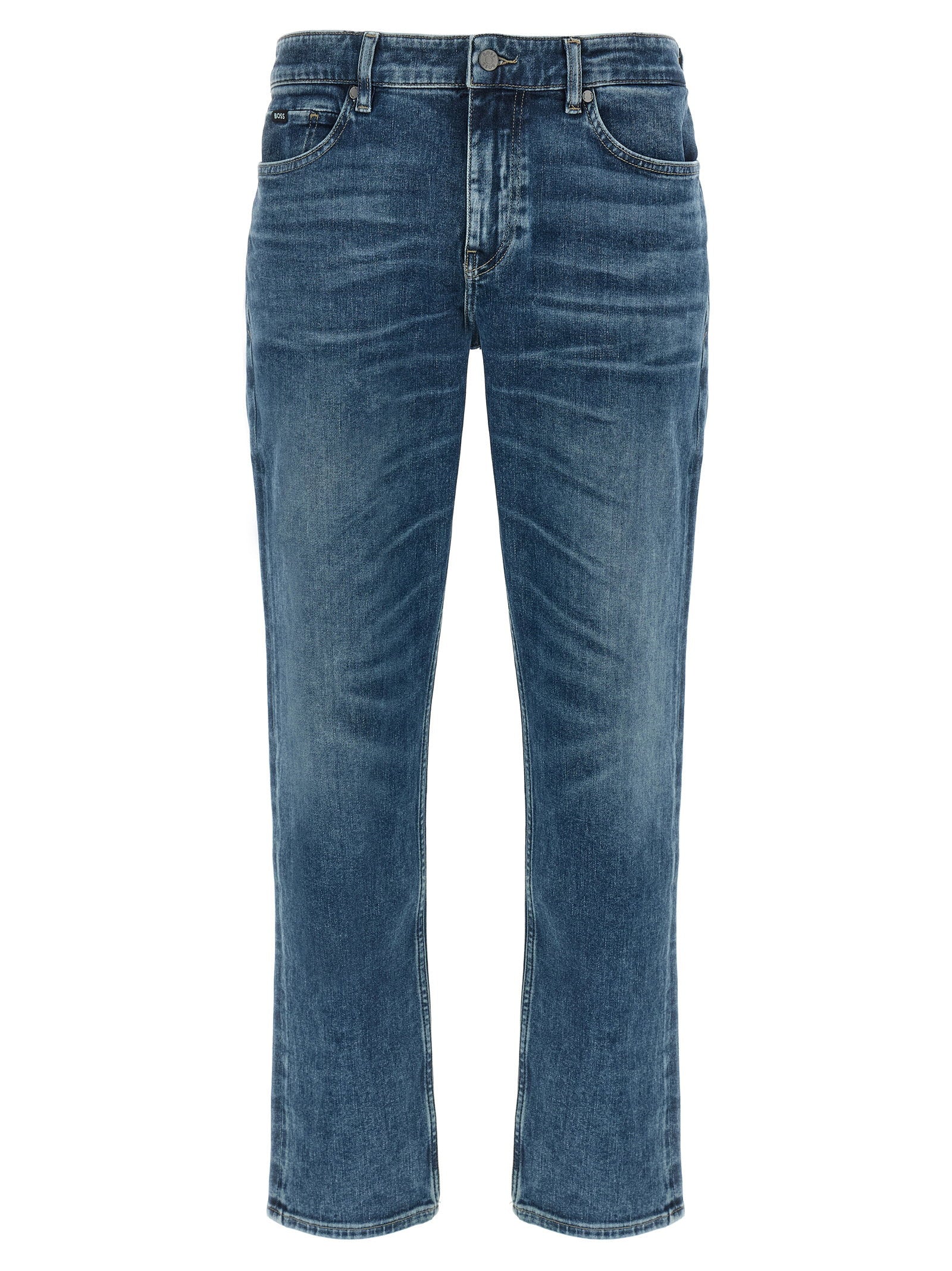 Stretch Cotton Denim Jeans — Blue