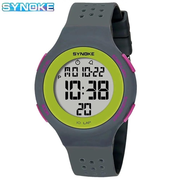 Men's Outdoor Digital Sports Watch - Waterproof 5ATM, LED Display, Shock-Resistant Military Wristwatch with Alarm & Chrono