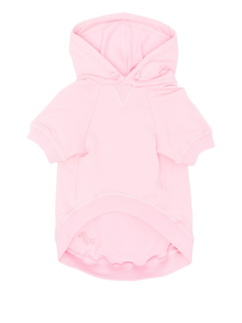 Cotton-Silk Blend Fleece Hoodie — Pink