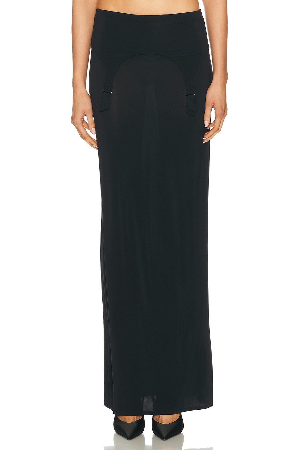 Women s Long Garter Skirt Dark Navy