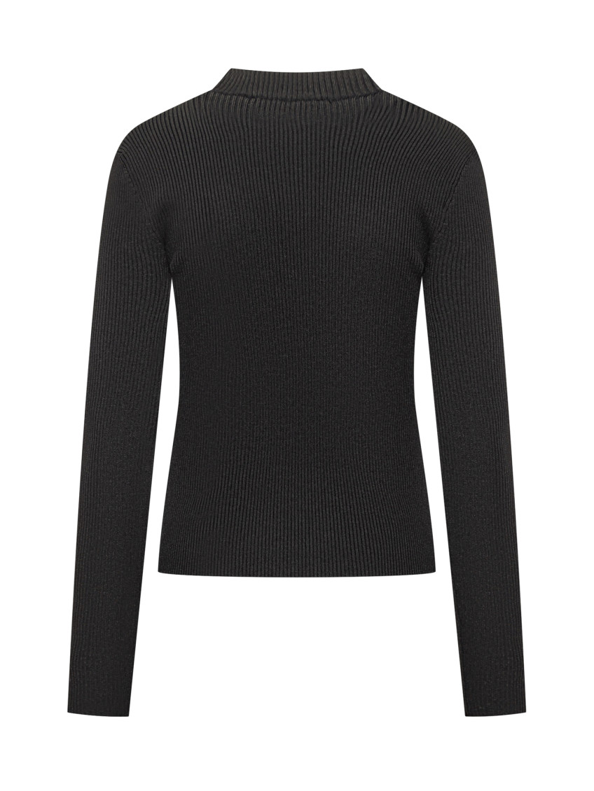 Black Logo Crew Neck Sweater
